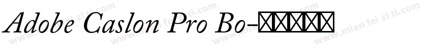 Adobe Caslon Pro Bo字体转换